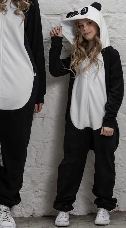 фото, Кігурумі дитяча костюм піжама Панда чорно-біла зріст 104 см.