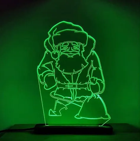 Акриловий світильник-нічник Святий Миколай зелений tty-n000017 Ціна