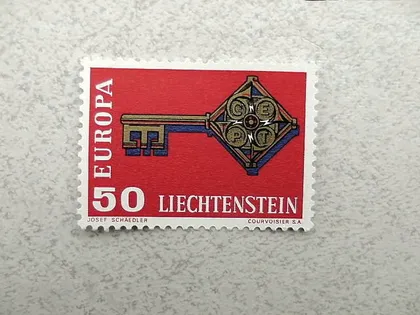 фото, Поштова марка Ліхтенштейн " Європа СЕРТ " 1968 рік **