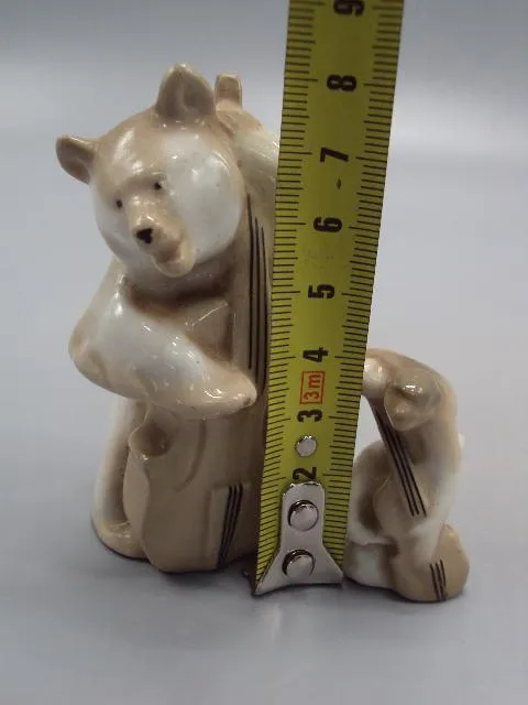 Купити Фигура фарфор ЛЗФИ квартет медведь с контрабасом и обезъяна мартышка музыканты басни Крылова лот 2шт