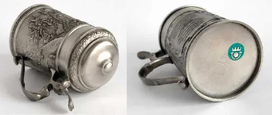 Антикварний олов'яний кухоль бокал Festtag 850 мл Німеччин Характеристики