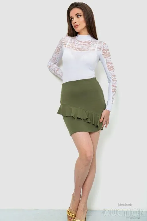 Купити Юбка, цвет хаки, 244R102-1