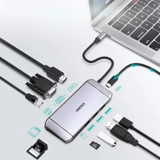 Концентратор Choetech HUB-M15 9 in 1 USB-C Multiport Adapter Продаж