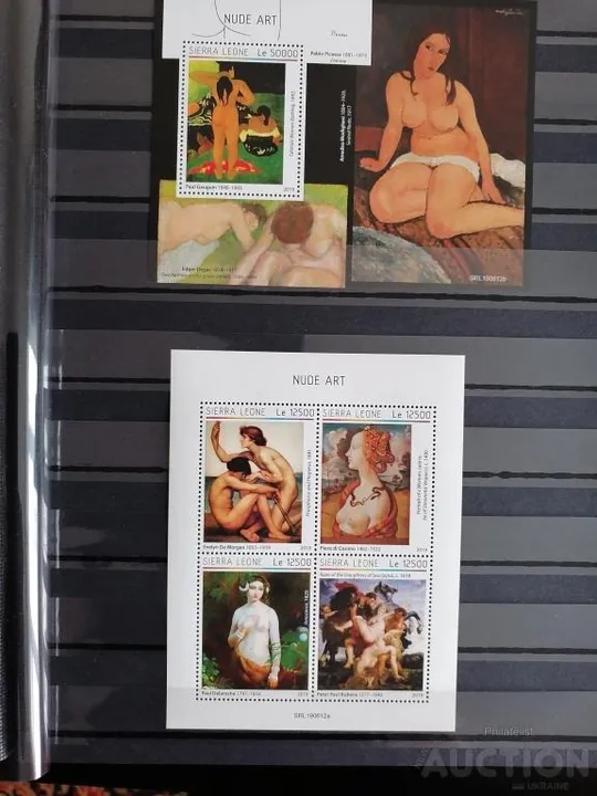 Сьерра Леоне-Живопись-2019.Чистый полный красивый комплект-М/Лист+ Блок.MNH. З аукціону