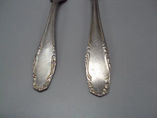 Столовые приборы вилки нерж столовая и десертная вилка нержавейка 18,2 см и 20 см лот 2 шт №18639в Де купити