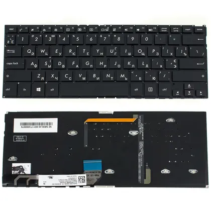фото, Клавіатура для ноутбука ASUS (UX360UA, UX360UAK ) rus, black, без фрейма, підсвічування клавіш