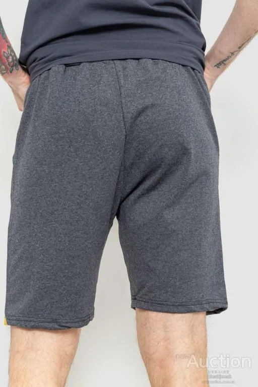 Шорты мужские прямого кроя, цвет темно-серый, 214R001-1 Продаж