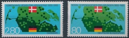 фото, ФРГ Дания Карта Сотрудничество 1985