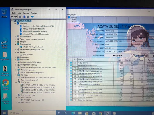 Ноутбук Toshiba Satellite Pro R50-B i3-4005U/8GB/SSD 240GB/InteHD Характеристики