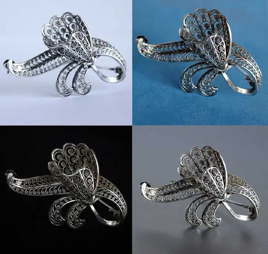 Брошка Лілія філігрань срібло 800 проба Germany Недорого