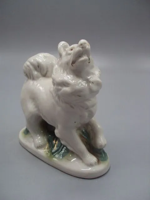 Фигура фарфор статуэтка Гжель собака лайка собачка высота 11,7 см №258 Продаж