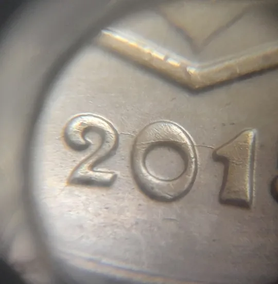 Купити (7887) 25 копійок 2015 1ЕБм розколи на аверсі (25 копеек 2015 1ЕБм) 1ЕБд