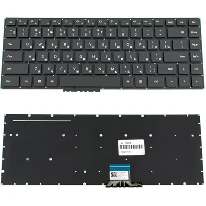 фото, Клавіатура для ноутбука HUAWEI (W50, W60 series) rus, black, без кадру
