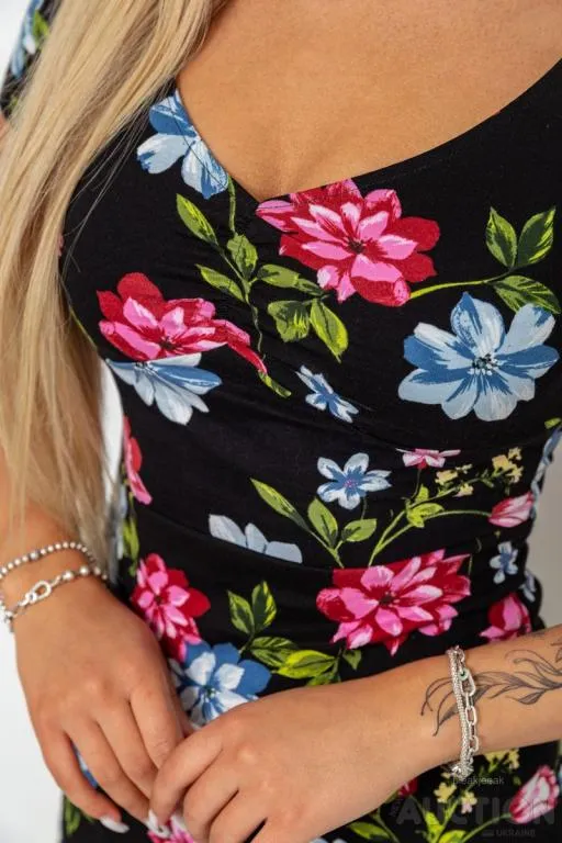 Платье повседневное с принтом, цвет черно-красный, 244R284 Де купити