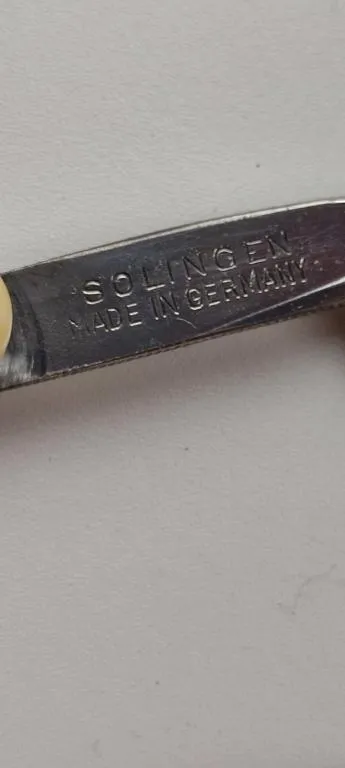 Антикварная Опасная бритва SOLINGEN ручка зуб кашалота, редкая gt452 З аукціону