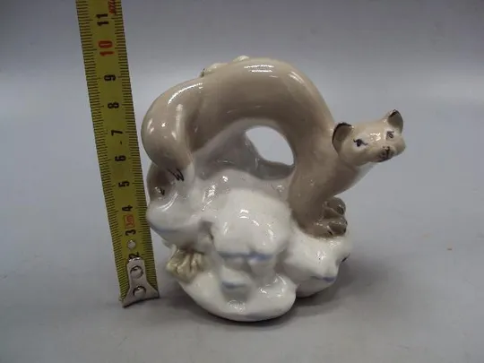 Купити Фигура фарфор статуэтка ЛЗФИ хорек сурок ласка горностай высота 9 см, длина 9 см под реставрацию №38
