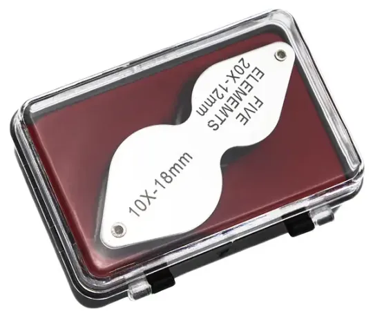 Купити Лупа кишенькова ювелірна у футлярі 10 та 20 кратна (MG22181)