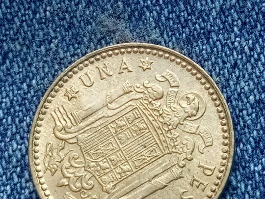 Испания, 1 песета (1963 г.) Дата в звёздах (1965). З аукціону