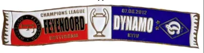 фото, Футбол. Значок, серия шарфы ФК Динамо Киев (значок № 41) Лига Чемпионов 2012-13  Фейеноорд Нидерланды - Динамо Киев