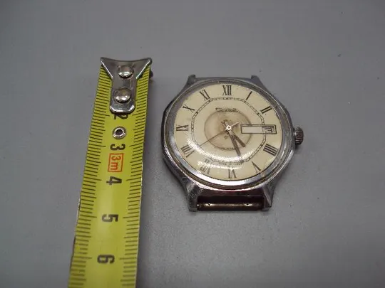 Купити Мужские наручные часы Слава календарь 26 камней ссср на ходу размер 4,4 х 3,9 см №14653