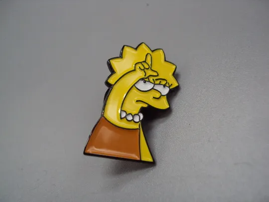 Значок пін Сімпсони мультсеріал Ліса Сімпсон показує знак Лузер loser знак брошка №18489 Ціна
