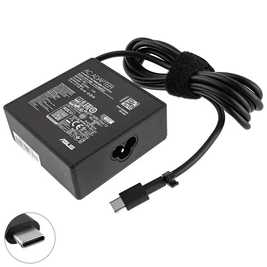 Купити Оригінальний блок питания для ноутбука ASUS TYPE-C 90W, квадратный корпус, Black