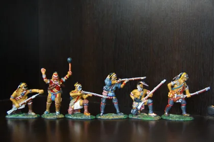 фото, индейцы гуроны 55-60мм (Armies in Plastic)