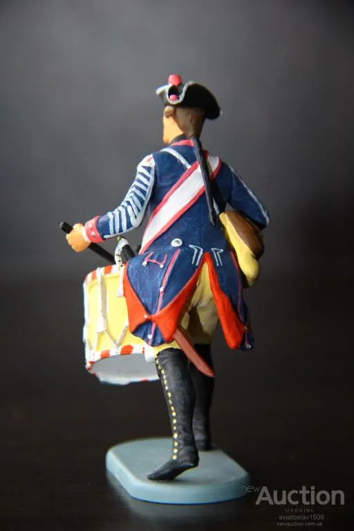 американец пруссак БАРАБАНЩИК PREISER ELASTOLIN 70мм ФРГ №54134 Де купити