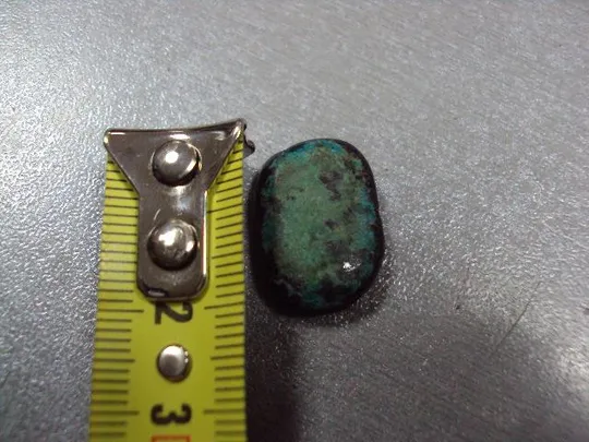 Камень хризоколл зеленый для ювелирных изделий вес 2,92 г размер 4,5 х 20,5 х 4,5 мм №13276 З аукціону