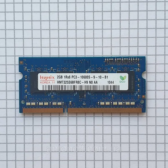 Модуль пам&#039;яті Hynix 2GB 1Rx8 PC3-10600S (DDR3) HMT325S6BFR8C-H9 оригінал для ноутбука Ціна