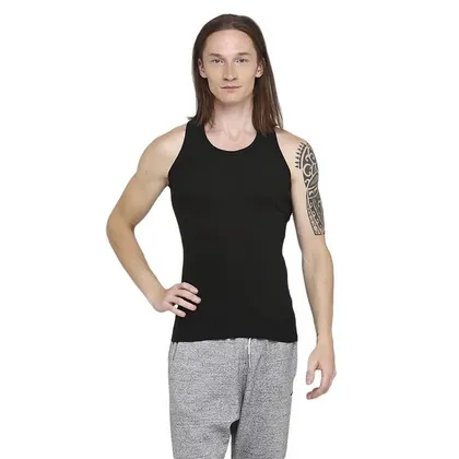 фото, Чоловіча майка Lans без швів, розмір L 50 чорна 3XL