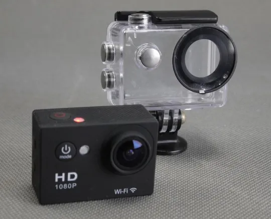 Экшн камера 12.0mpix HD 1080p WiFi (черный) + водонепроницаемый кейс Недорого