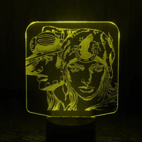 Акриловий світильник-нічник ДжоДжо жовтий tty-n001538 Ціна