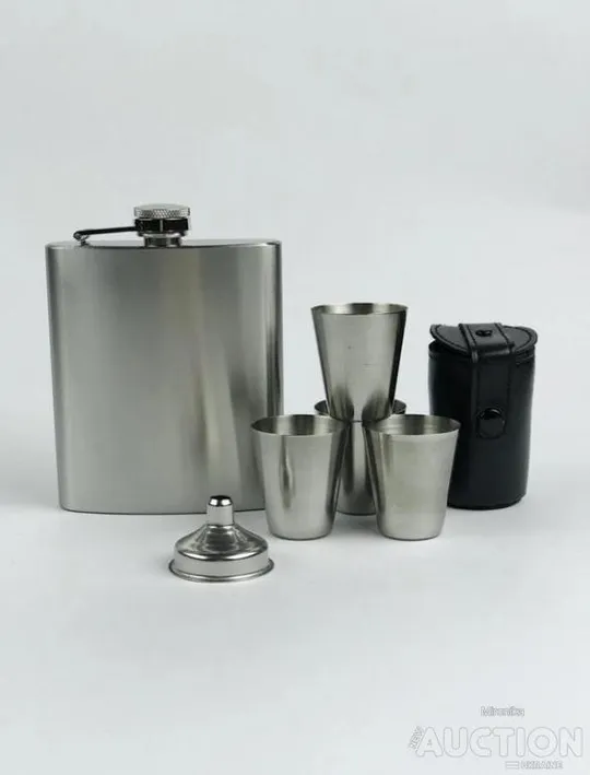 Подарунковий набір фляга чарки лійка з нержавіючої сталі Ціна