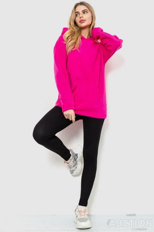 Купити Худи женский трехнитка на флисе, цвет розовый, 102R364
