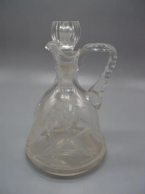 Кувшин графин резьба стеко высота с крышкой 22,2 см №13951 Ціна