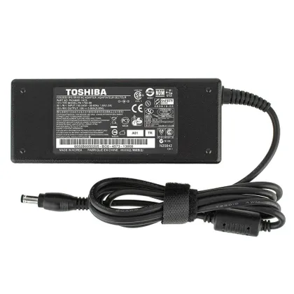 фото, Блок живлення для ноутбука TOSHIBA 19V, 3.95A, 75W, 5.5*2.5мм, прямий роз'єм, black (без кабеля!)