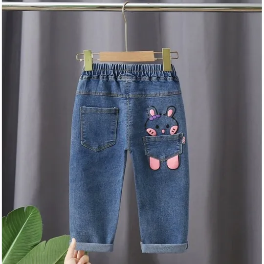 Джинси для дівчинки з зайчиком Інтернет-аукціон