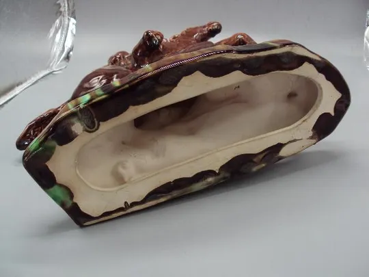 Фигура керамика статуэтка майолика козак на коне на лошади высота 38 см №14722 З аукціону