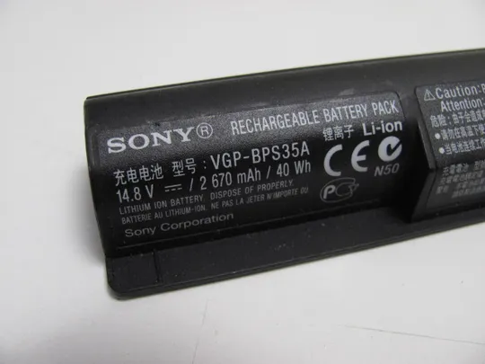 4565 акумулятор  SONY VGP-BPS35A 14.8V 40WH  (Нетестовані! Розпродаж залишків!) НІМЕЧЧИНА З аукціону