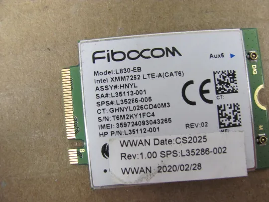 829-14 4G(LTE) модем L830-EB l35113-011 l35112-001  для HP ELITEBOOK 850 G5 G6 735 G6 745 G6 830 G5 ZBook 15u  оригінал З аукціону