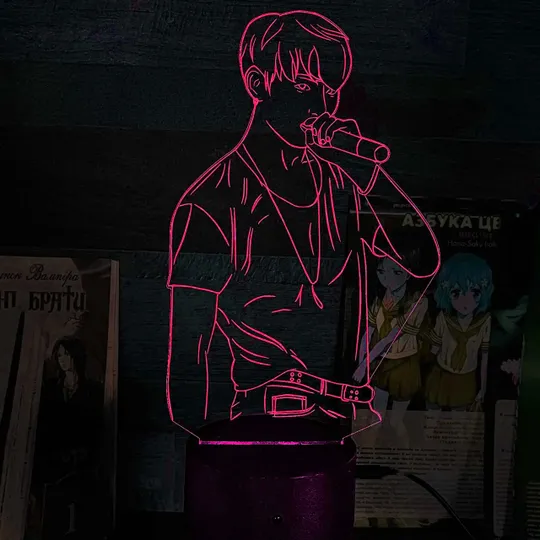 Акриловий світильник-нічник Чон Джонгук червоний tty-n001516 Ціна