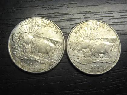фото, 1/4 долара США 2006 Північна Дакота (два різновиди)