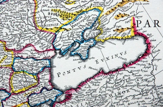 Старовинна мапа карта Європи Віллема Блау на папері верже 1644 Willem Blaeu З аукціону