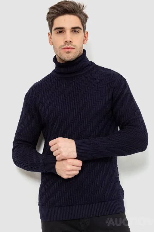 Гольф мужской, цвет темно-синий, 161R696 Ціна