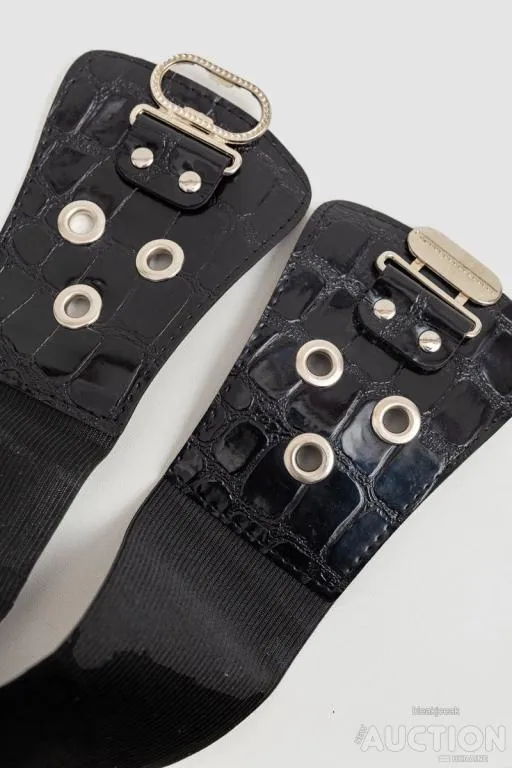 Купити Ремень-пояс женский широкий резинка, цвет черный, 196R55TOW1