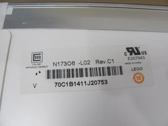 МР12-1 матриця N173O6-L02 17.3"  WXGA++  LVDS 40 pin TN a-Si TFT-LCD, LCM Де купити