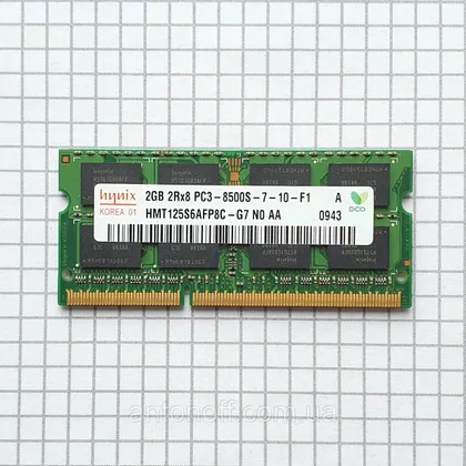 фото, Модуль пам'яті Hynix 2GB 2Rx8 PC3-8500S (DDR3) HMT125S6AFP8C-G7 для ноутбука оригінал