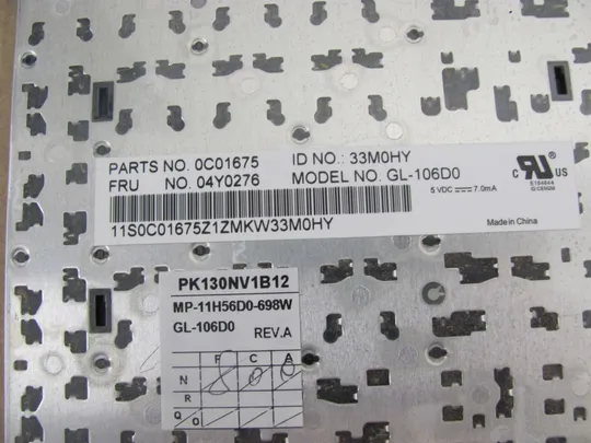 383-13 клавіатура робоча 04Y0276 для Lenovo ThinkPad Edge E530 E531 E540 E545 оригінал З аукціону
