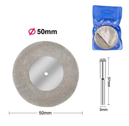 Диск отрезной алмазный D 50 мм с держателем. Для Dremel, бормашин, граверов. Ціна